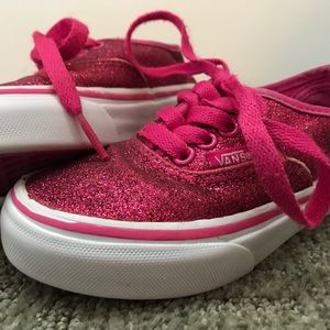 VANS | Kids Glitter Authentic Pink Shoes | Sz 10.5